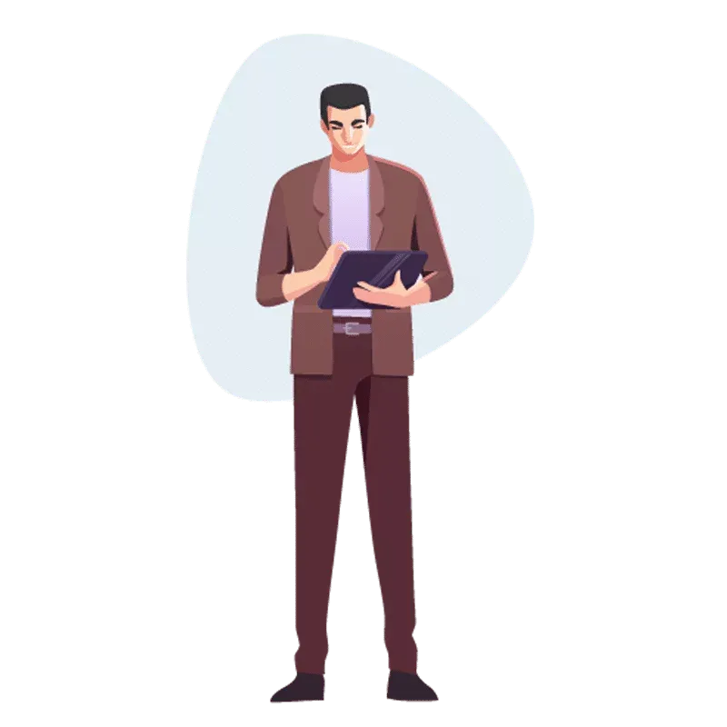 man-standing-tablet