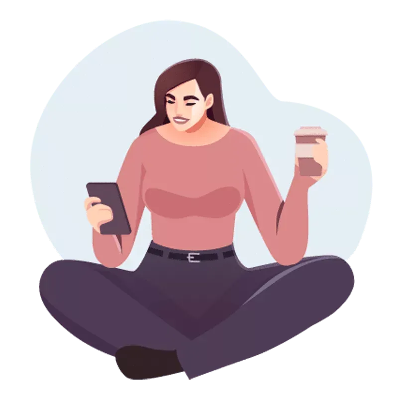 woman-mobil-coffee